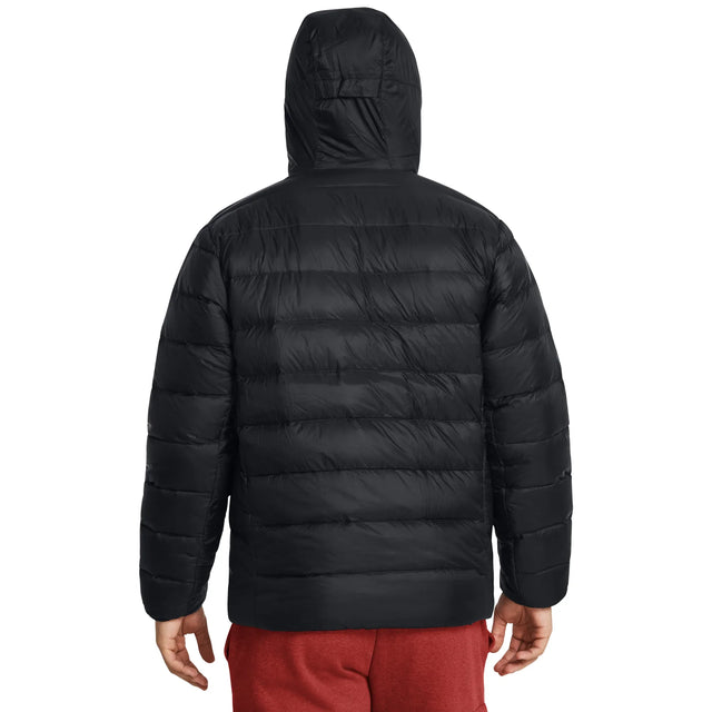 UA Legend Down manteau en duvet à capuchon pour homme Noir / Blanc - dos