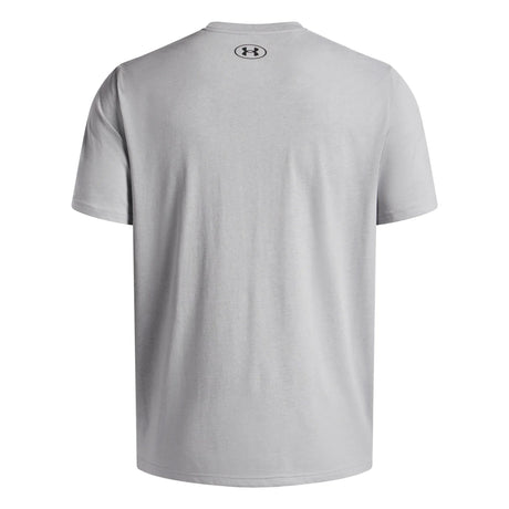 UA Boxed men's short sleeve t-shirt Mod Gray Light Heather / Black - back