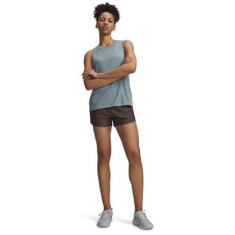 UA Tech Play Up short 8 cm pour femme Peppercorn / Kona Brown