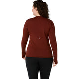 Chandail à manches longues sans coutures ASICS Road Winter Singed Red pour femme