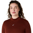 Chandail à manches longues sans coutures ASICS Road Winter Singed Red pour femme