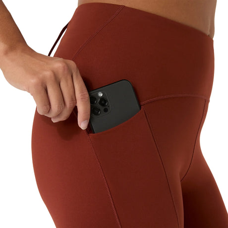 Legging ASICS Road Winter High Waist Singed Red pour femme
