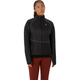 Veste de course à pied d'hiver ASICS Road Winter noire pour femme