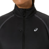Veste de course à pied d'hiver ASICS Road Winter noire pour femme