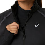 Veste de course à pied d'hiver ASICS Road Winter noire pour femme
