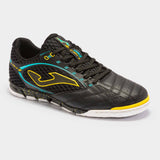 Joma Liga 5 Futsal chaussures de soccer intérieur - Noir / Aqua / Jaune