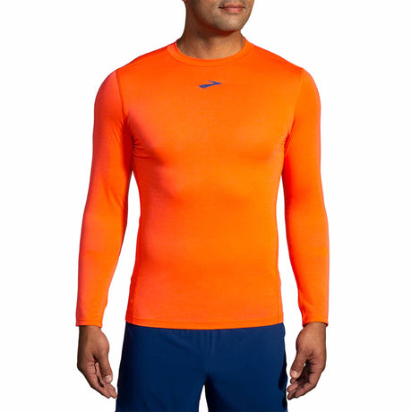 Brooks High Point Long Sleeve t-shirt de course à manches longues pour homme - Bright Orange