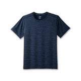 Brooks Luxe Short Sleeve T-shirt de course à manches courtes homme - Heather Blue Slate