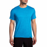 Brooks Luxe Short Sleeve T-shirt de course à manches courtes homme - Heather Cerulean