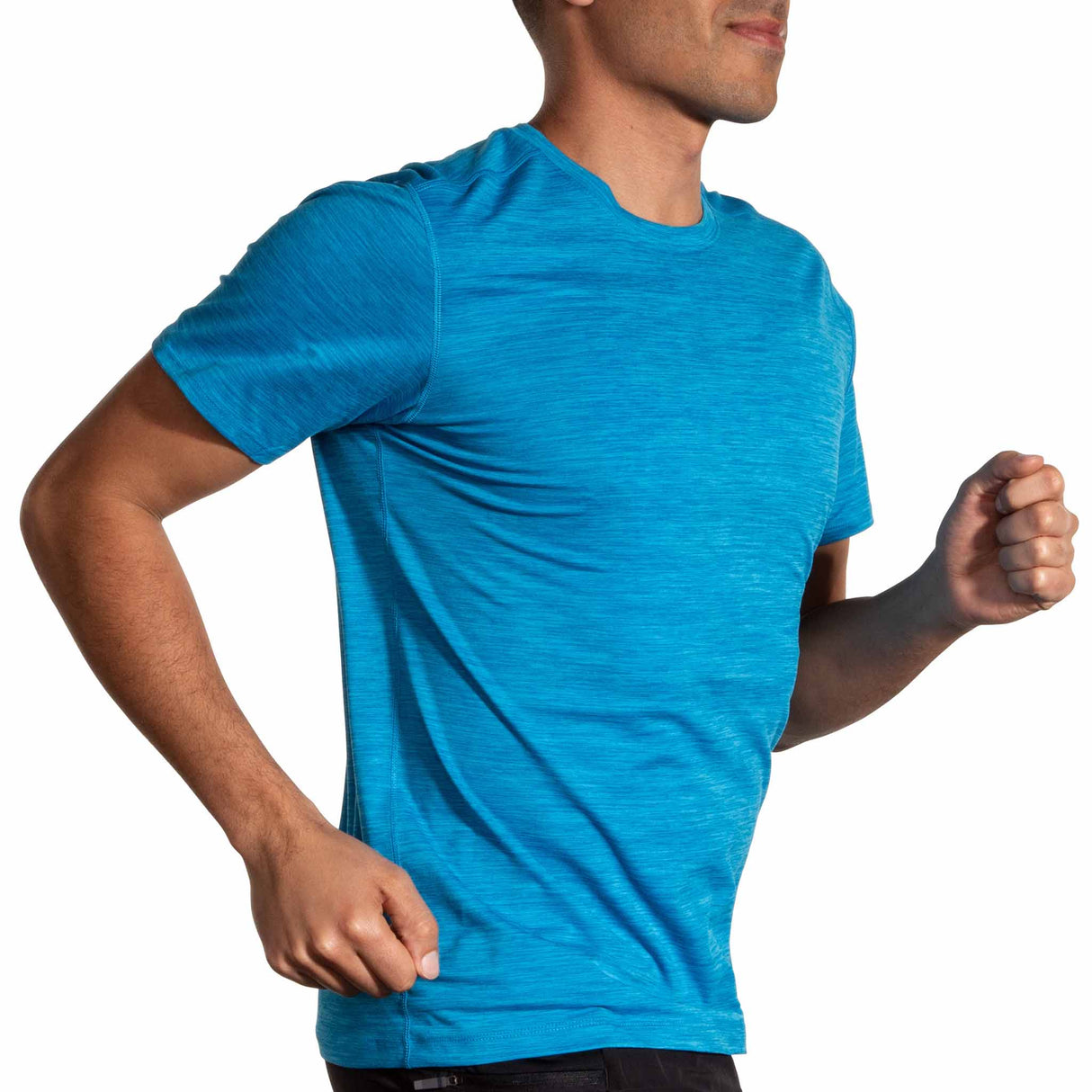 Brooks Luxe Short Sleeve T-shirt de course à manches courtes homme - Heather Cerulean