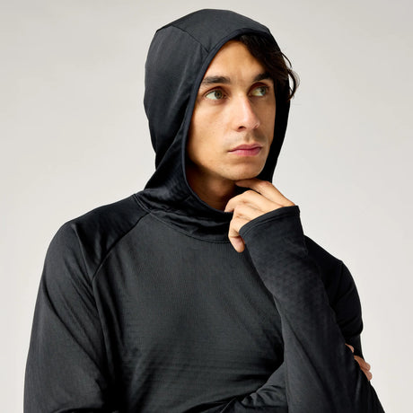 Brooks Momentum Thermal chandail à capuchon de course à pied pour homme – Noir (détail 1)