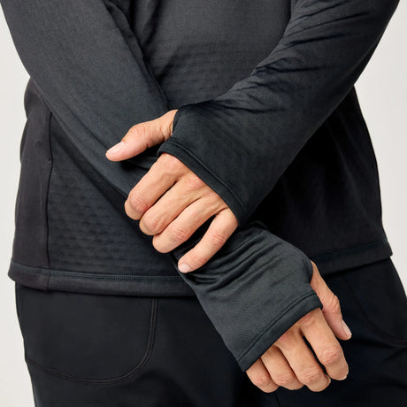 Brooks Momentum Thermal chandail à capuchon de course à pied pour homme – Noir (détail 2)