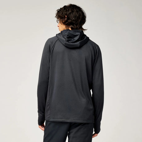 Brooks Momentum Thermal chandail à capuchon de course à pied pour homme – Noir (vue arrière)