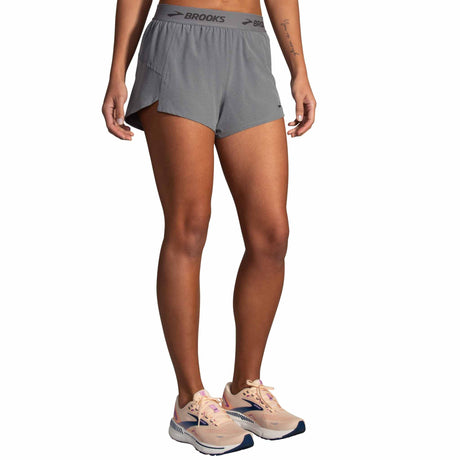 Brooks Chaser 3-inch shorts de course à pied pour femme - Heather Charcoal