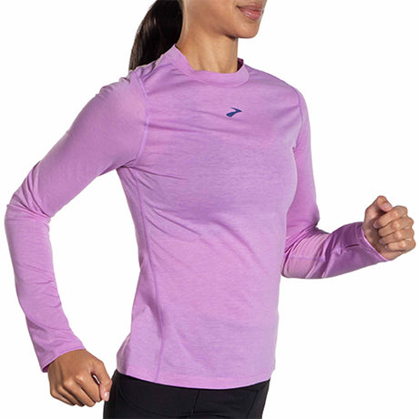 Brooks High Point Long Sleeve t-shirt de course à manches longues pour femme - Bright Purple