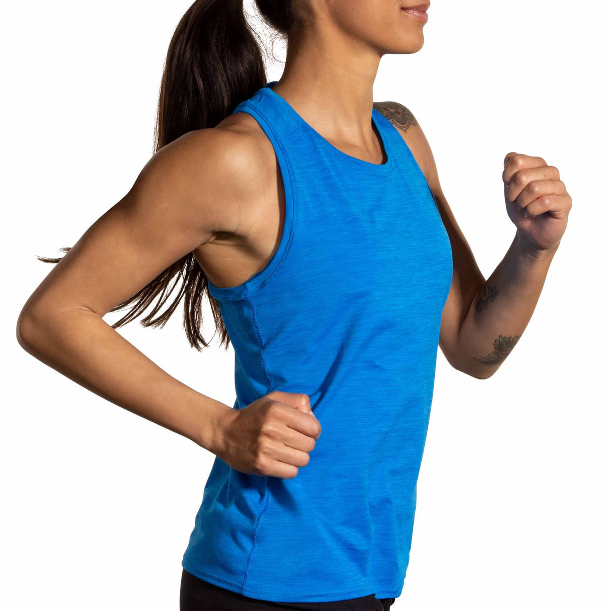 Brooks Luxe Tank camisole de course à pied pour femme - Heather Azure Blue