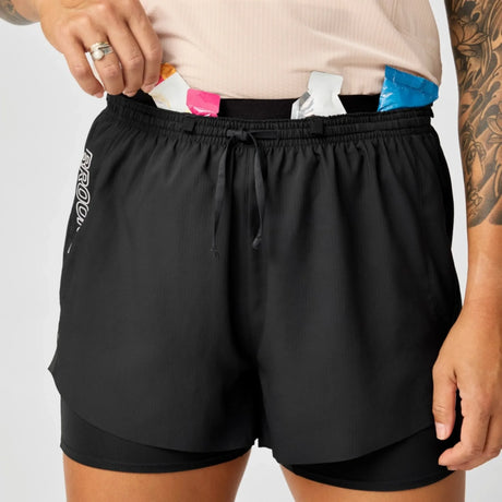Brooks Cascadia short de trail 2-en-1 3 po pour femme - Noir