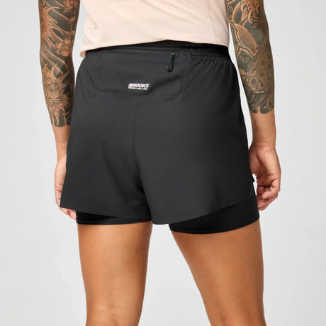 Brooks Cascadia short de trail 2-en-1 3 po pour femme - Noir