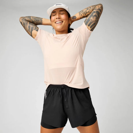 Brooks Cascadia short de trail 2-en-1 3 po pour femme - Noir