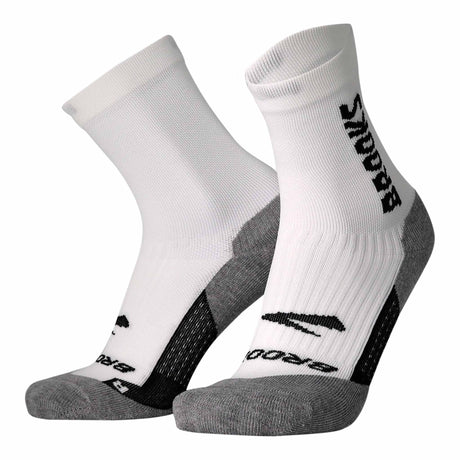 Brooks Ghost Crew chaussettes de course à pied unisexes - Blanc / Noir