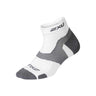 2XU 1/4 Crew Vectr Light Cushion bas de course a pied unisexe blanc gris