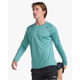 2XU chandail sport Aero à manches longues raft pine reflective homme lateral