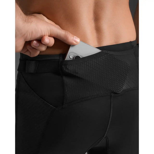 2XU Aero Mesh collants de coure homme - Noir / Argent réfléchissant