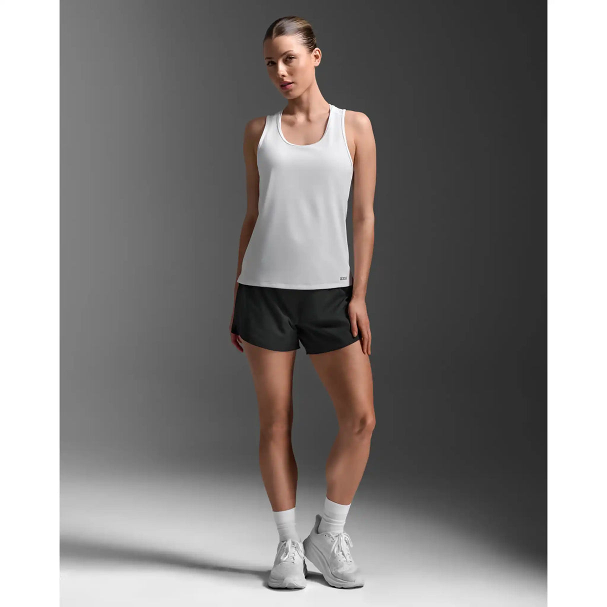 2XU Aero camisole de course à pied femme - White / Silver Reflective