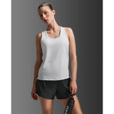 2XU Aero camisole de course à pied femme - White / Silver Reflective