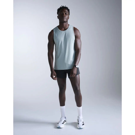 2XU Aero camisole homme - Smoke Blue / Reflective Black