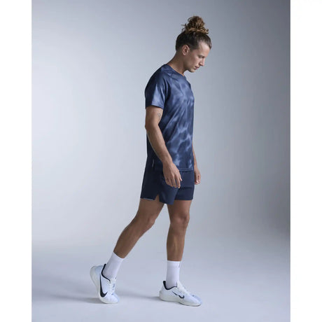 2XU Aero t-shirt de course à pied pour homme- Midnight Marble / Silver Reflective