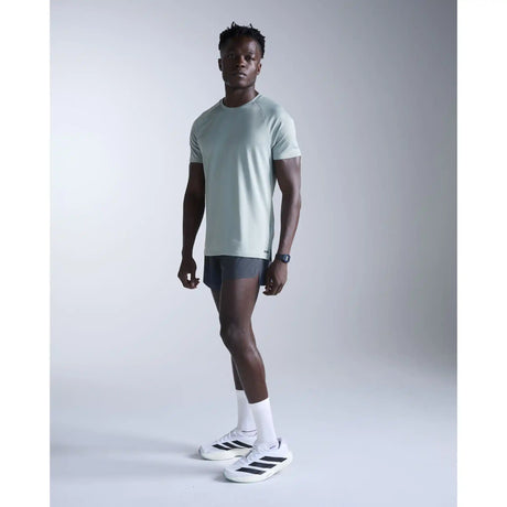 2XU Aero t-shirt de course à pied homme - Smoke Blue / Black Reflective