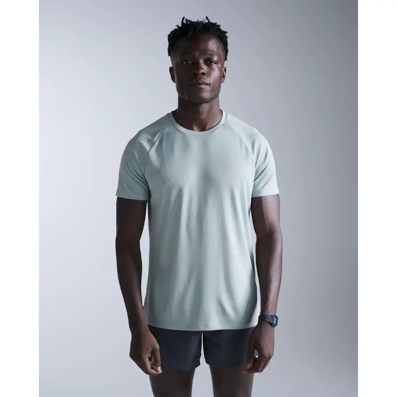 2XU Aero t-shirt de course à pied homme - Smoke Blue / Black Reflective