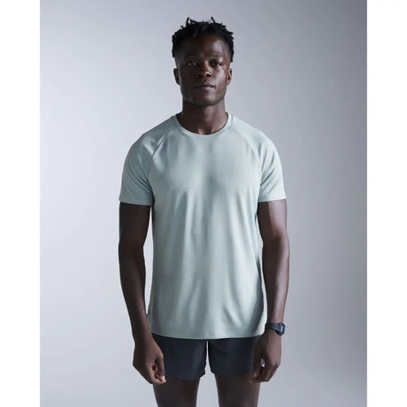 2XU Aero t-shirt de course à pied homme - Smoke Blue / Black Reflective