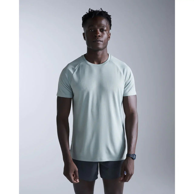 2XU Aero t-shirt de course à pied homme - Smoke Blue / Black Reflective