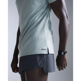 2XU Aero t-shirt de course à pied homme - Smoke Blue / Black Reflective