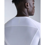 2XU chandail de compression Core manches longues sport homme - Blanc