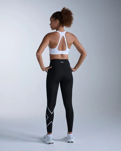2XU Core Hi-Rise high-waisted compression tights for women - Black / Silver