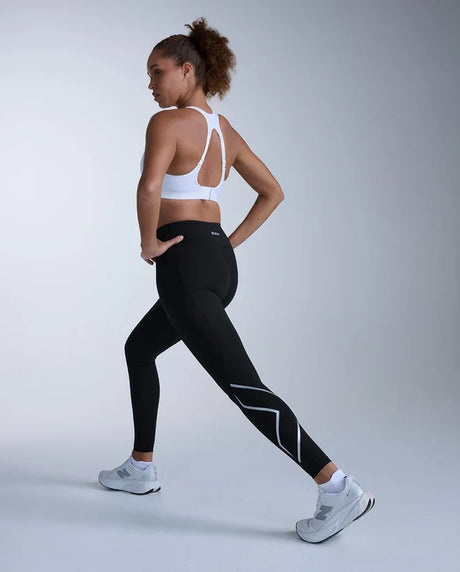 2XU Core Hi-Rise high-waisted compression tights for women - Black / Silver