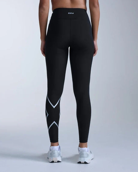 2XU Core Hi-Rise high-waisted compression tights for women - Black / Silver