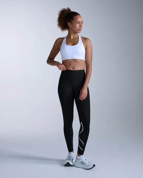 2XU Core Hi-Rise high-waisted compression tights for women - Black / Silver