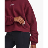 2XU Form Crop Hoodie femme - Truffle / White poche