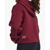 2XU Form Crop Hoodie femme - Truffle / White details taille