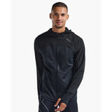 2XU Ignition Shield Hooded Mid Layer chandail homme noir / noir réfléchissant