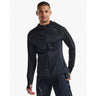 2XU Ignition Shield Hooded Mid Layer chandail homme noir / noir réfléchissant face