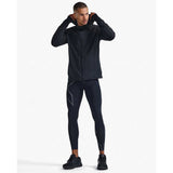 2XU Ignition Shield Hooded Mid Layer chandail homme noir / noir réfléchissant live