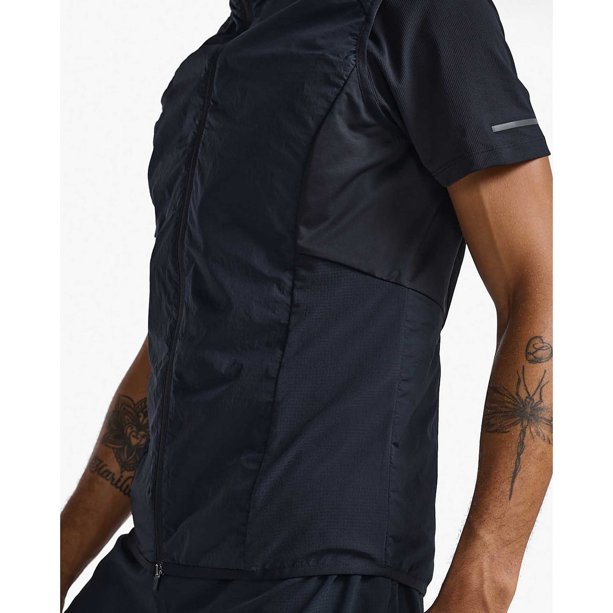 2XU Light Speed Hybrid veste homme noir / noir réfléchissant details
