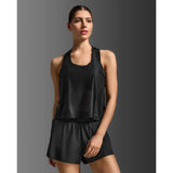 2XU Light Speed React Singlet femme - Noir / Noir réfléchissant