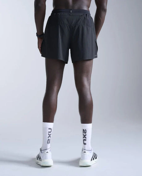 2XU Light Speed Stash 5-inch running shorts for men - Black / Black Reflective