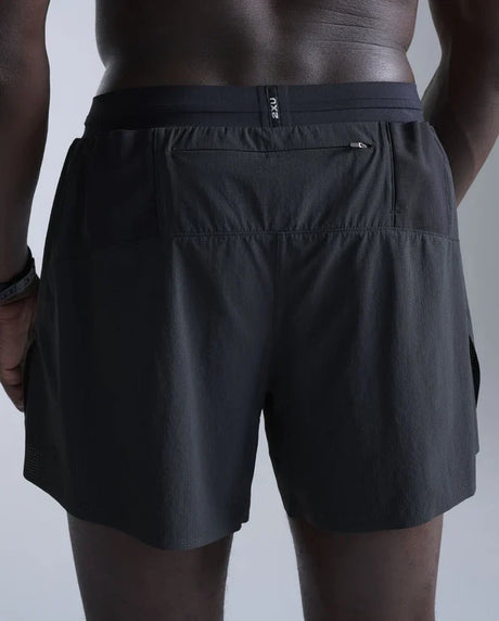 2XU Light Speed Stash 5-inch running shorts for men - Black / Black Reflective